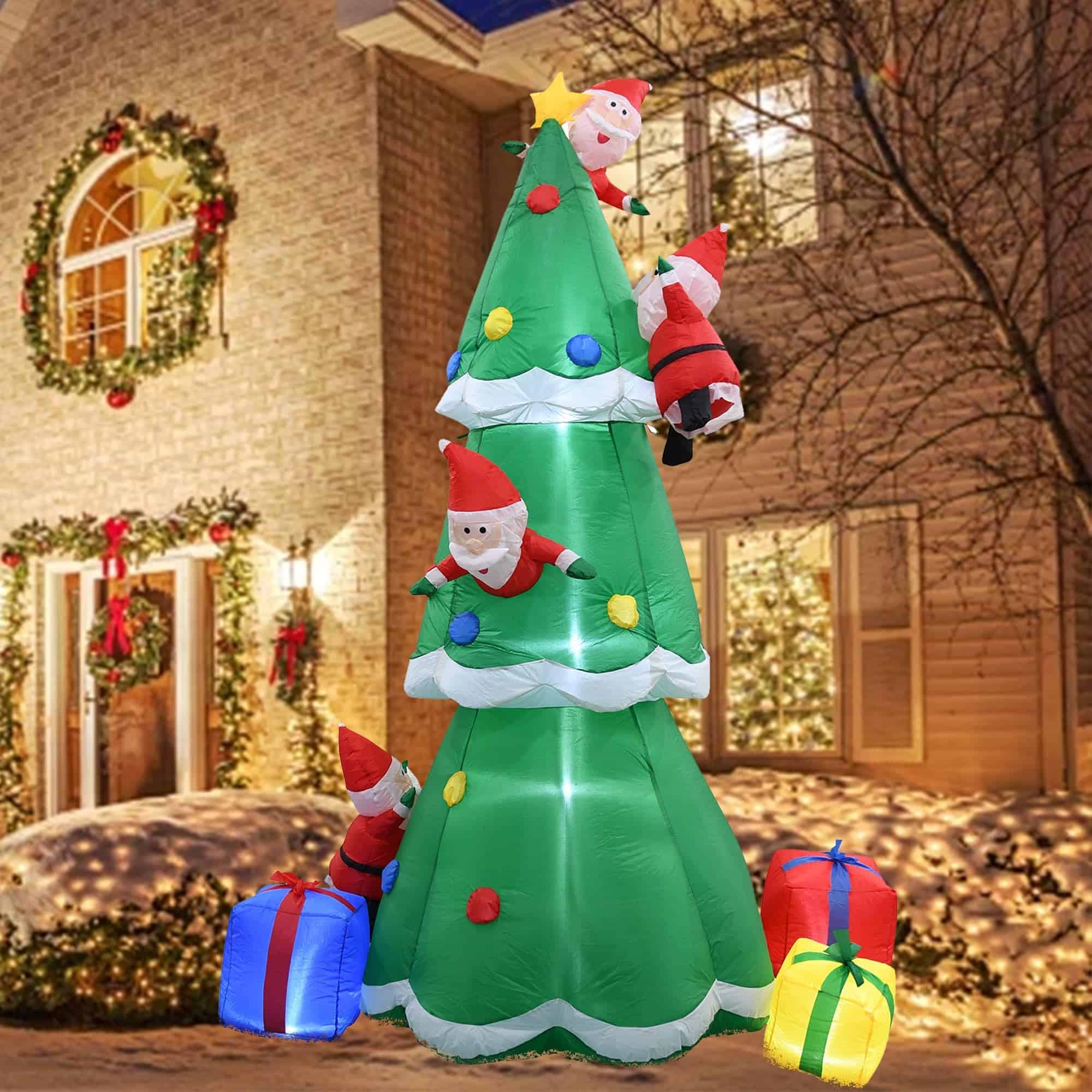 Inflable de 8 pies de Santa subiendo a un árbol - Imagen 9