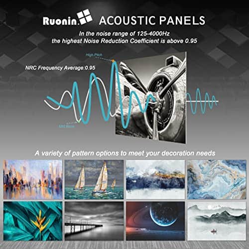 Paquete de 6 paneles acústicos decorativos Ruonin.X, Mejor - Imagen 6