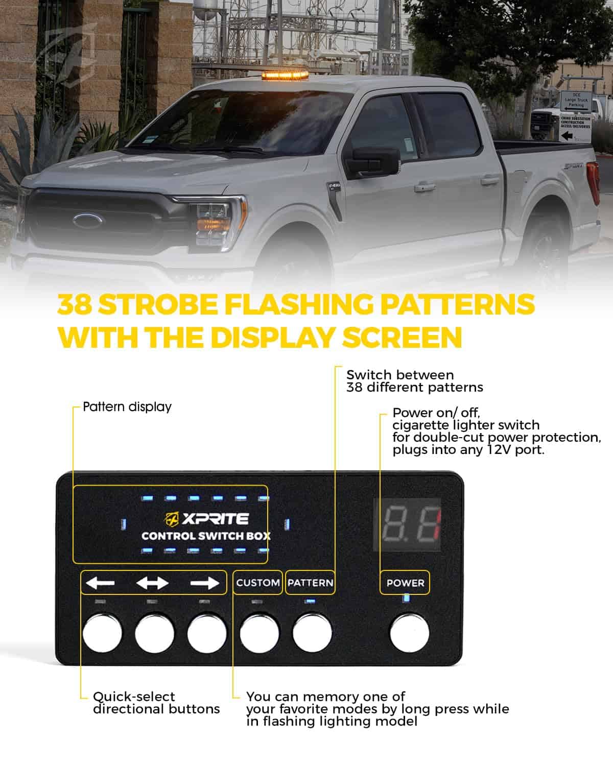 Barra de Luz de Baliza Estroboscópica para Techo Xprite con - Imagen 7