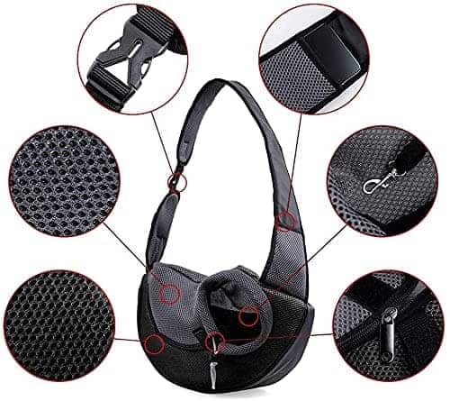 APABEZY Bolso Portador para Perros y Gatos - Correa de - Imagen 6