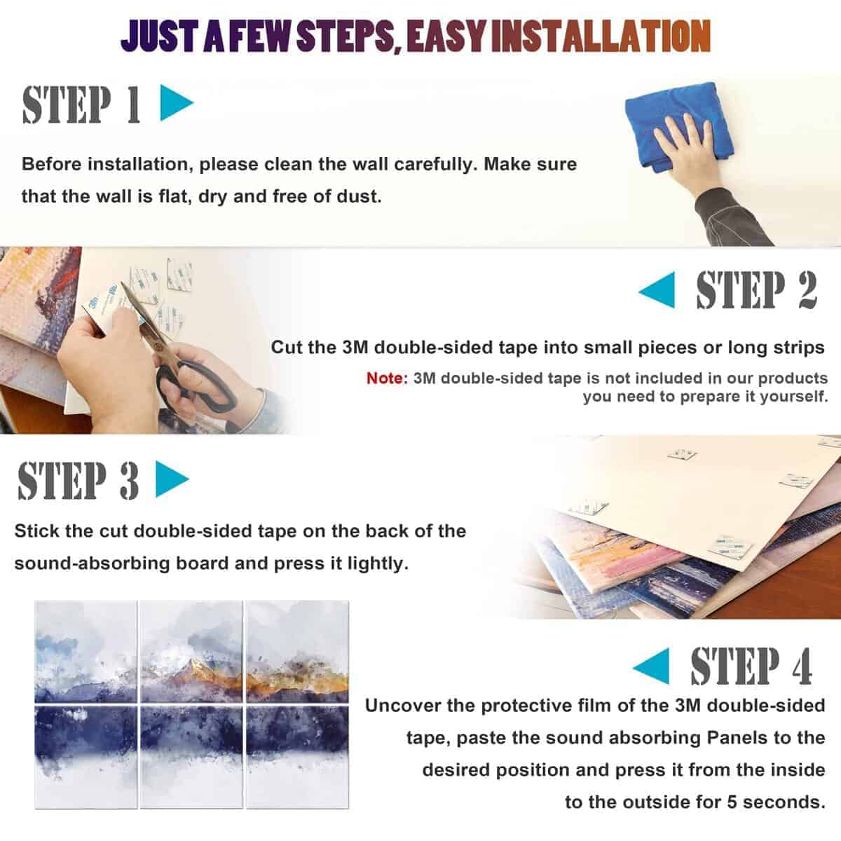 Paquete de 6 Paneles Acústicos Decorativos Ruonin.X, Mejor - Imagen 8