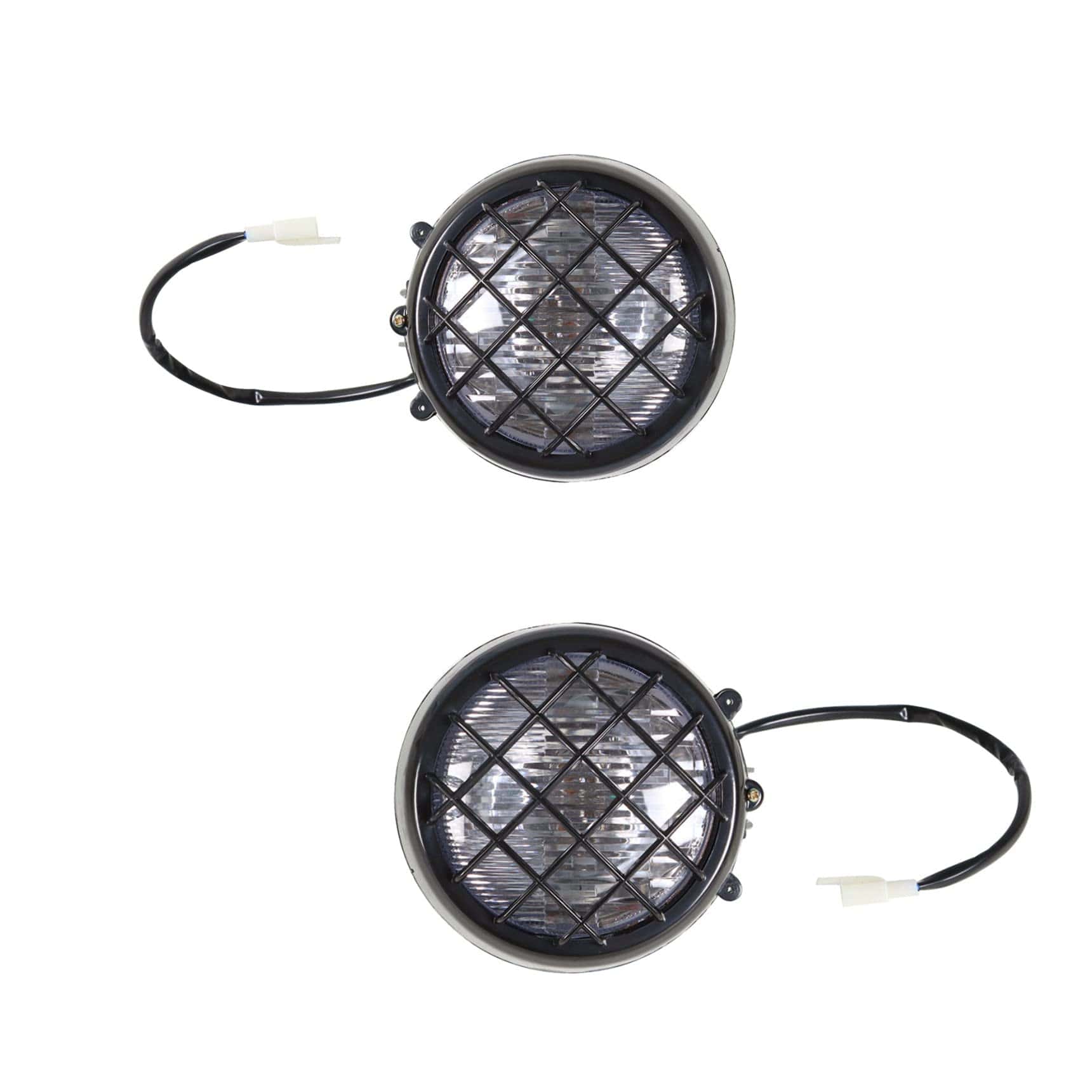 Par de Parrillas Faro de Motocicleta de Reemplazo para