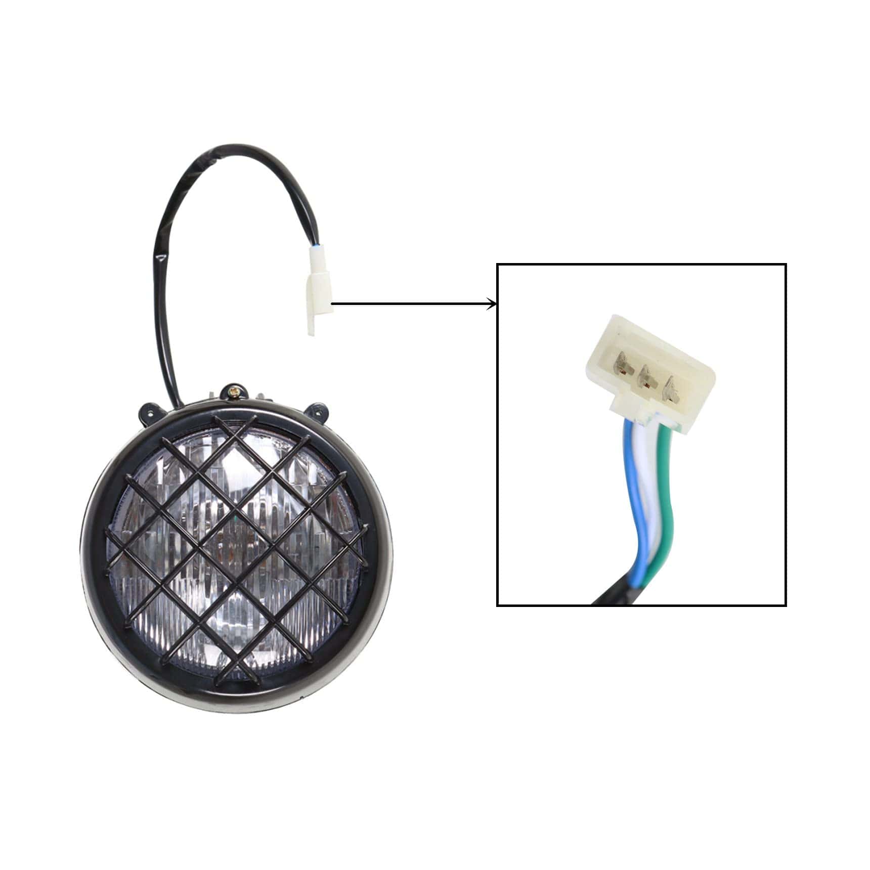 Par de Parrillas Faro de Motocicleta de Reemplazo para - Imagen 5