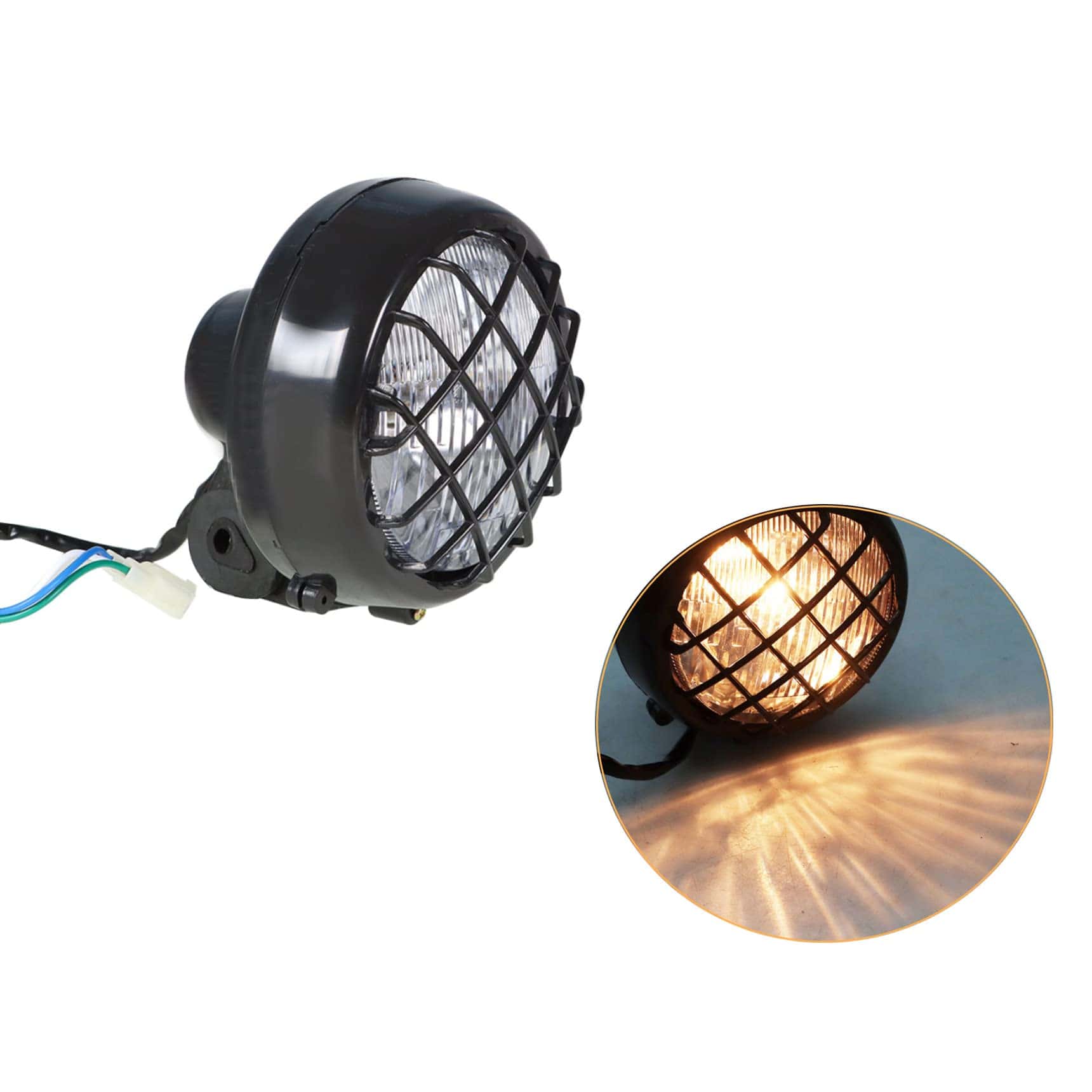 Par de Parrillas Faro de Motocicleta de Reemplazo para - Imagen 3