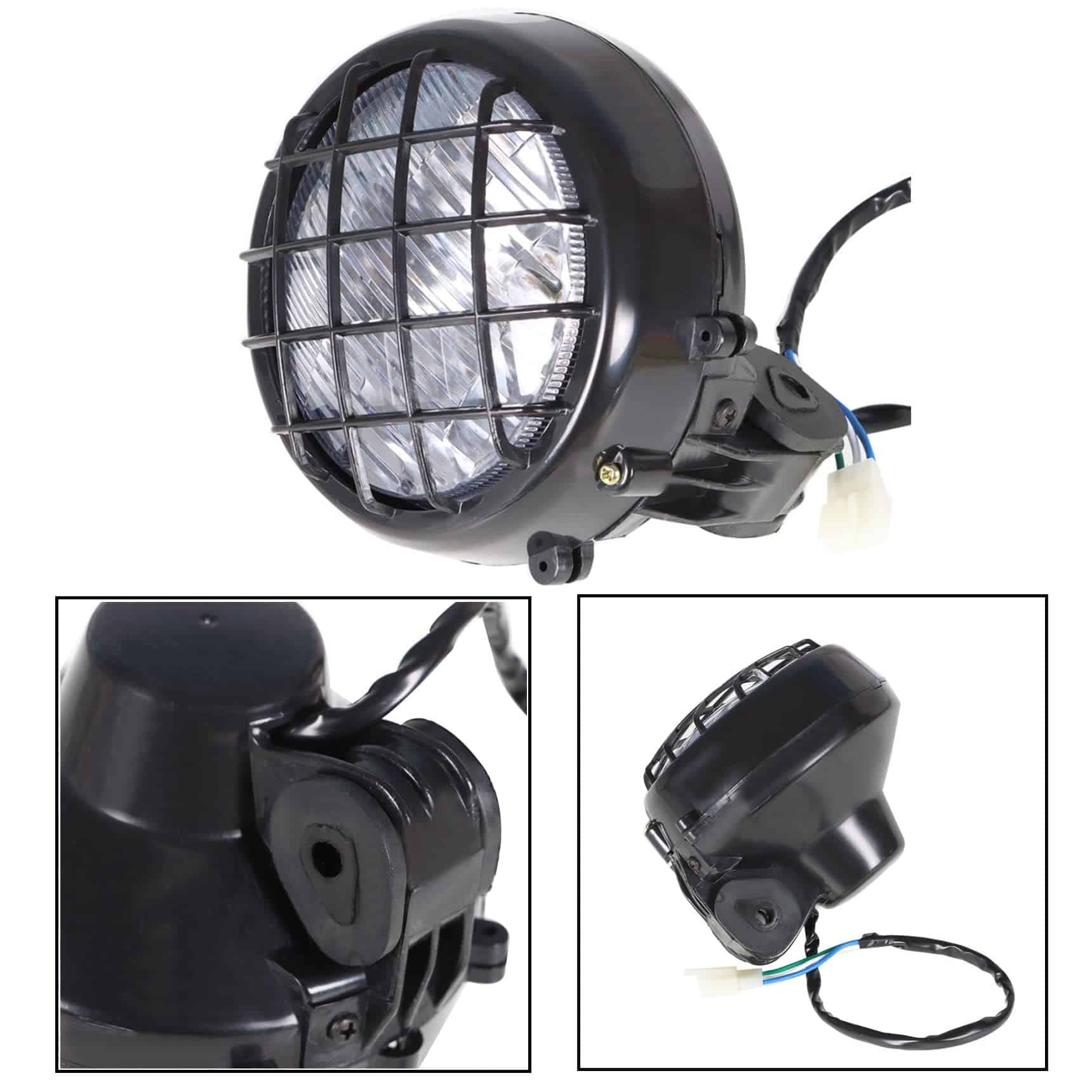 Par de Parrillas Faro de Motocicleta de Reemplazo para - Imagen 4