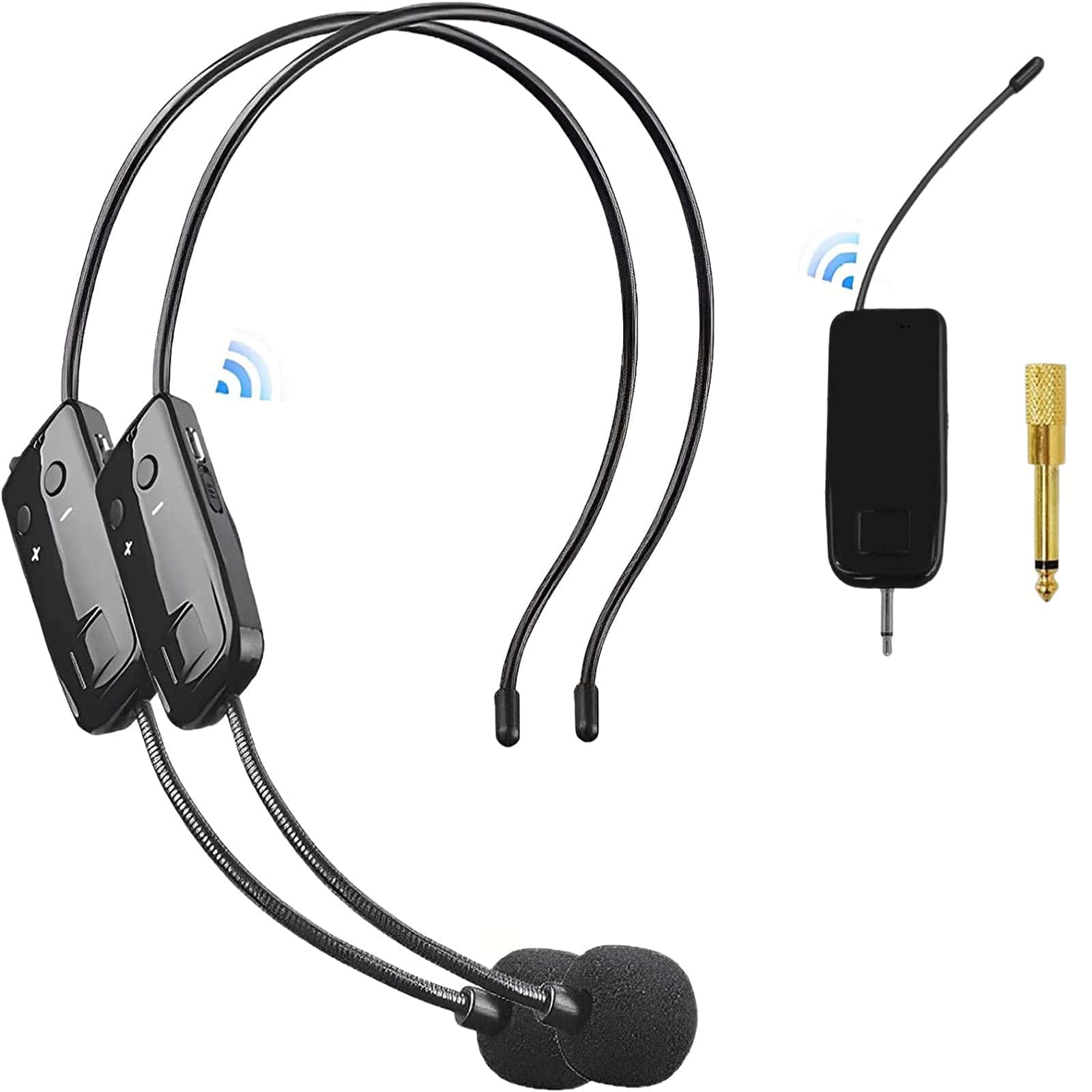 Sistema de micrófono inalámbrico HUACAM 2.4G para Dos