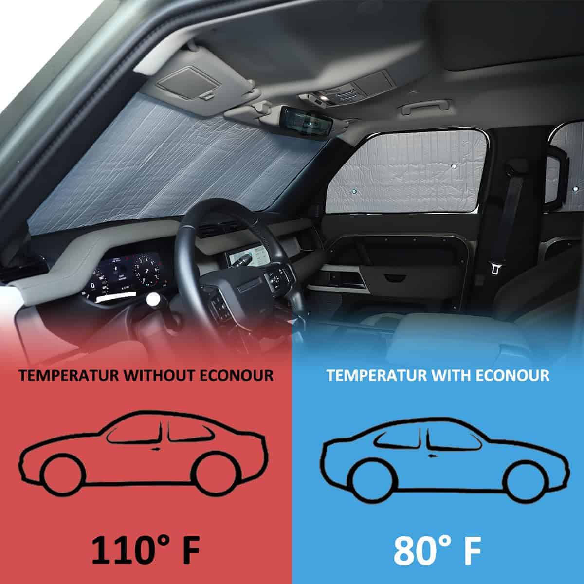 YIWANG Parabrisas Parasol Coche Plegable Reflectante de - Imagen 4