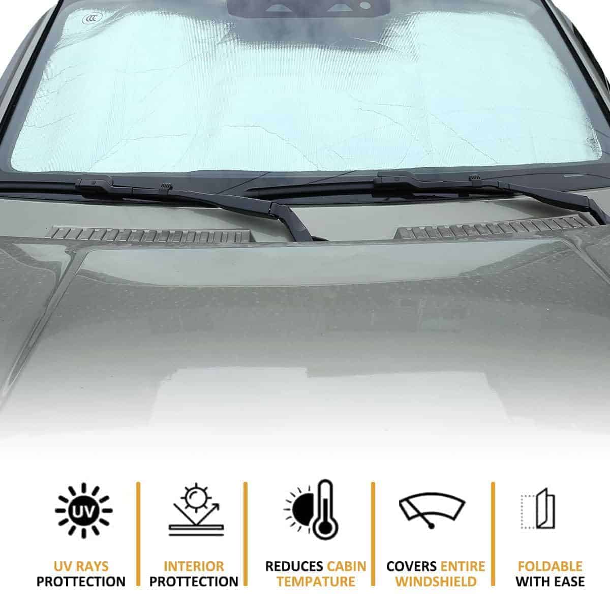 YIWANG Parabrisas Parasol Coche Plegable Reflectante de - Imagen 3
