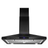 Campana de Cocina Negra SNDOAS, Campana Extractora de Pared