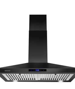 Campana de Cocina Negra SNDOAS, Campana Extractora de Pared