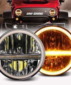 UNI-SHINE Faro LED de 7 pulgadas, Faros LED redondos de 7"