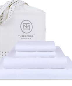 Threadmill - Juego de sábanas King Blancas, Suaves 100%