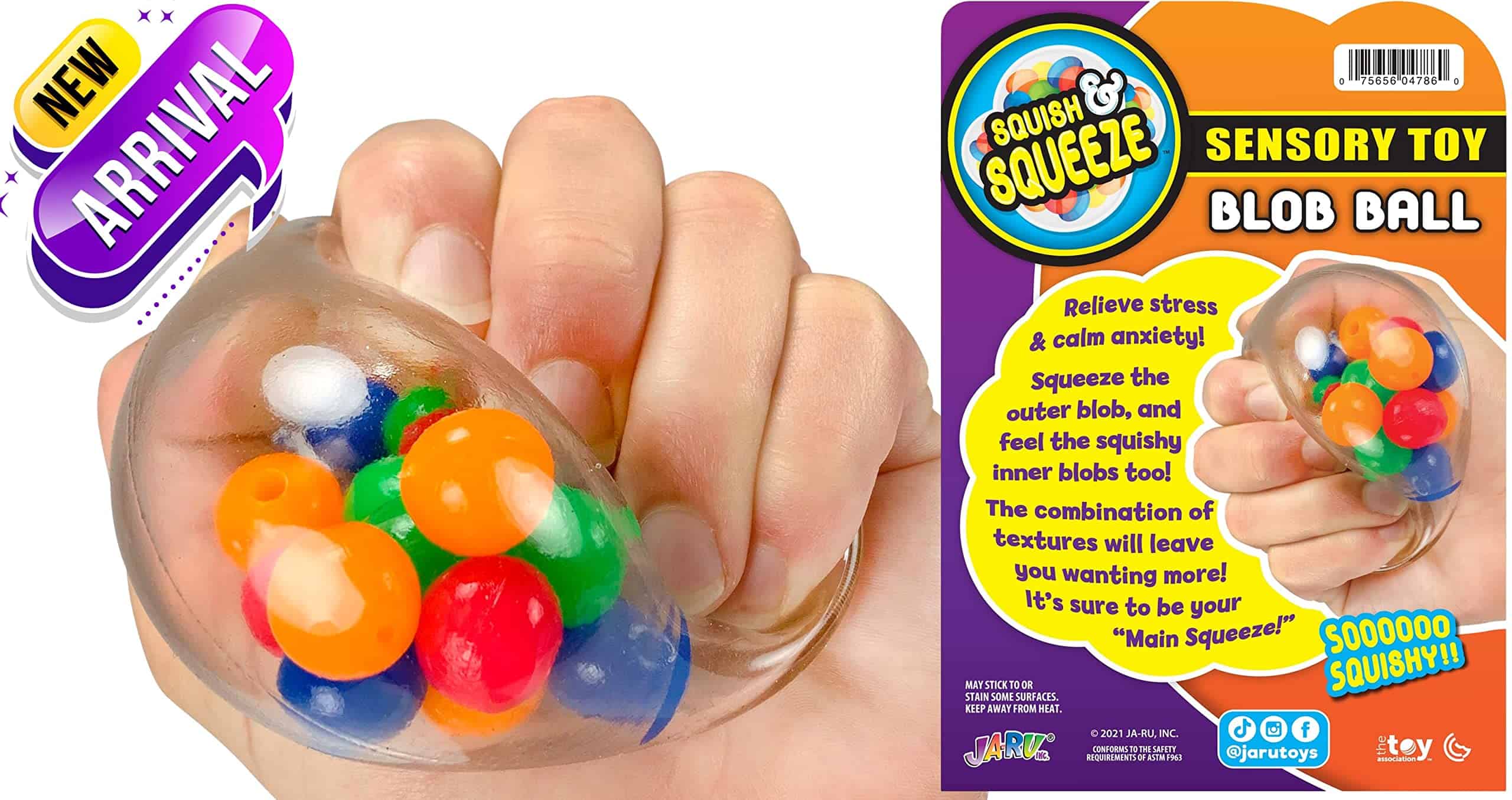 JA-RU Bop Ball & Soft Dough Stretchy Balls Stress Relief - Imagen 5