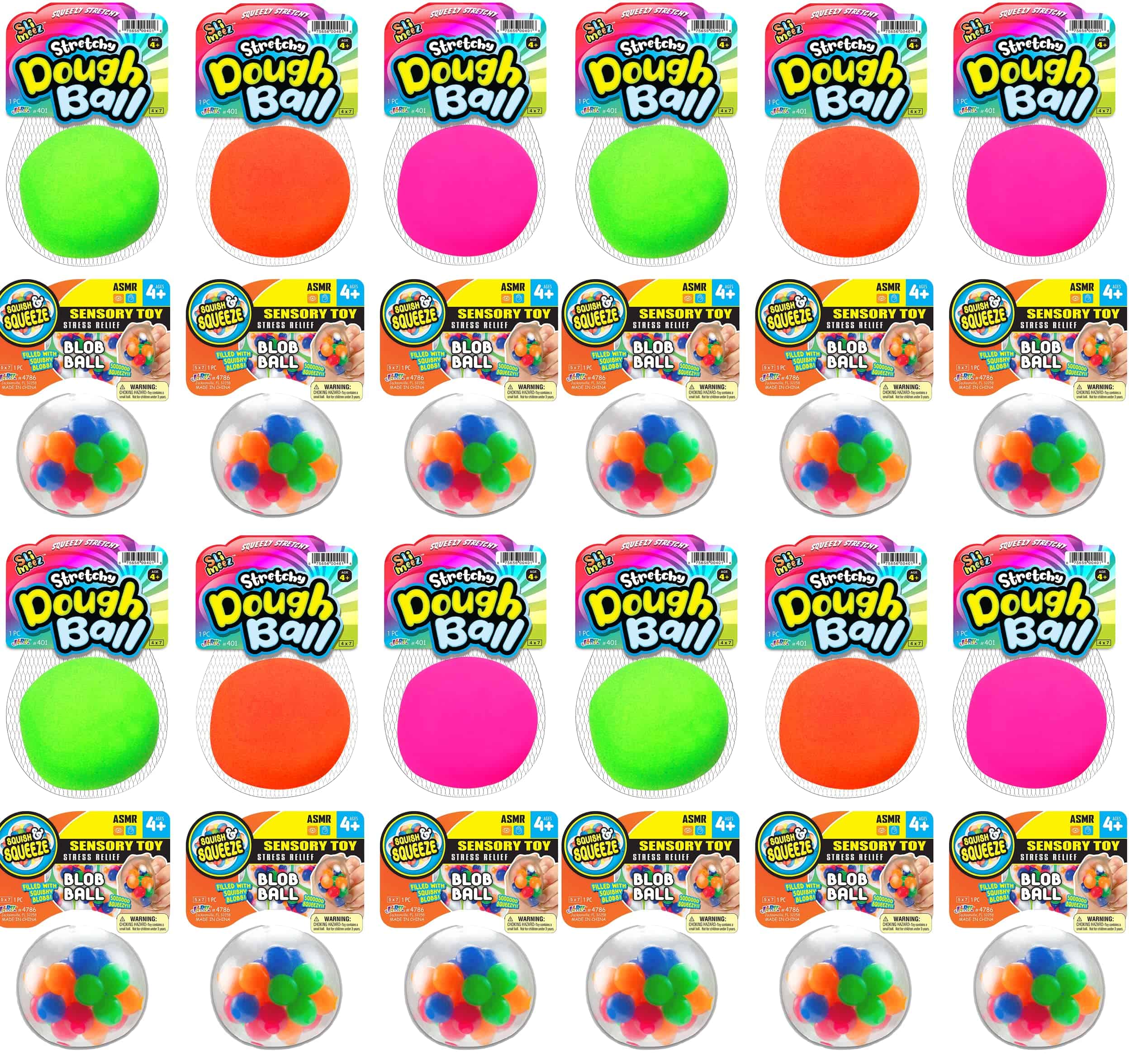 JA-RU Bop Ball & Soft Dough Stretchy Balls Stress Relief