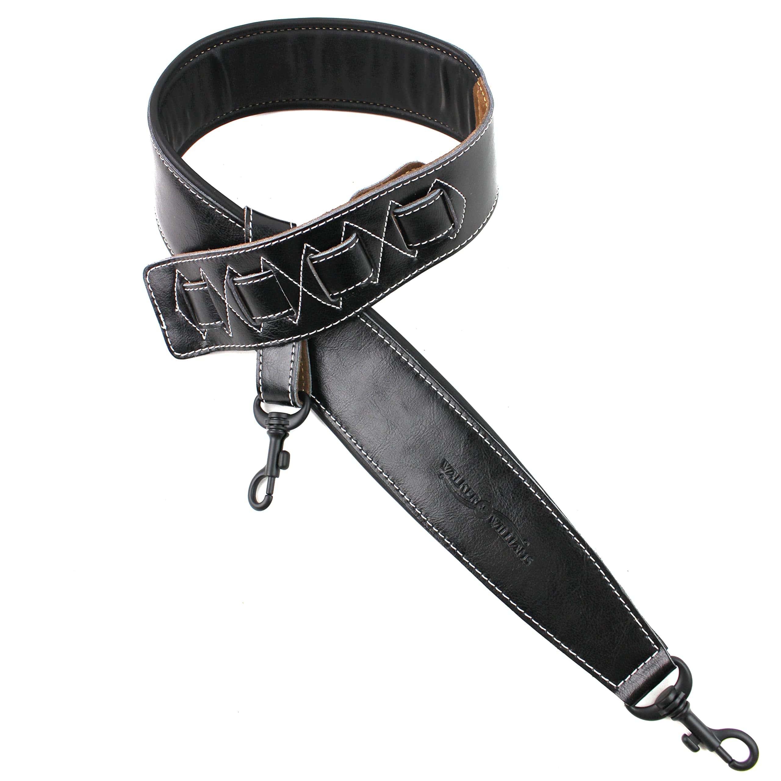 Correa de Banjo Walker & Williams BS-74-BLK de Cuero Negro