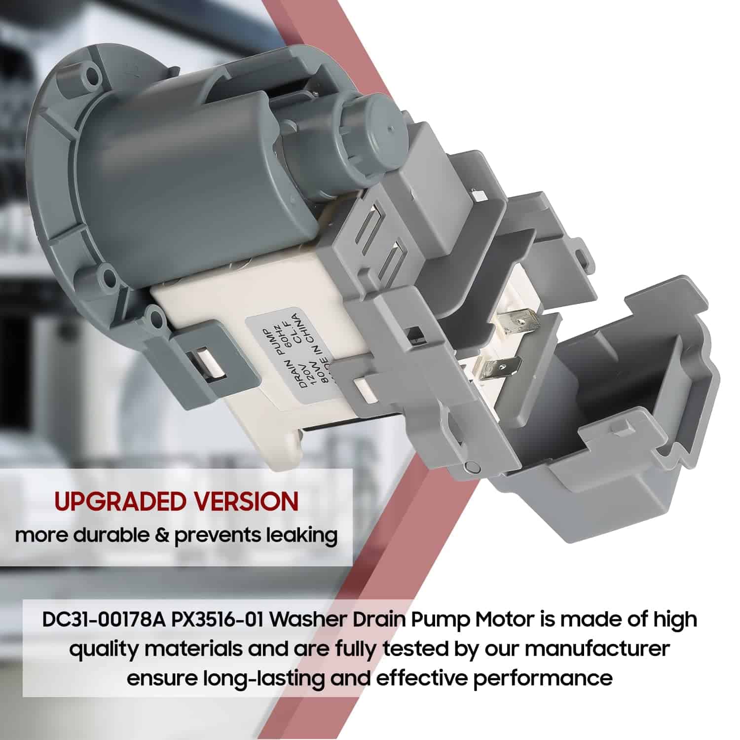 Motor de bomba de desagüe DC31-00178A PX3516-01 Upgrade por - Imagen 7