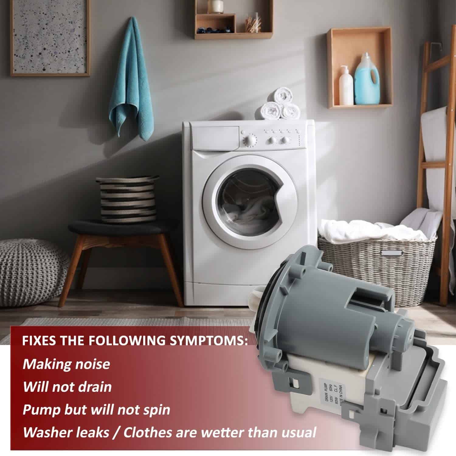 Motor de bomba de desagüe DC31-00178A PX3516-01 Upgrade por - Imagen 6