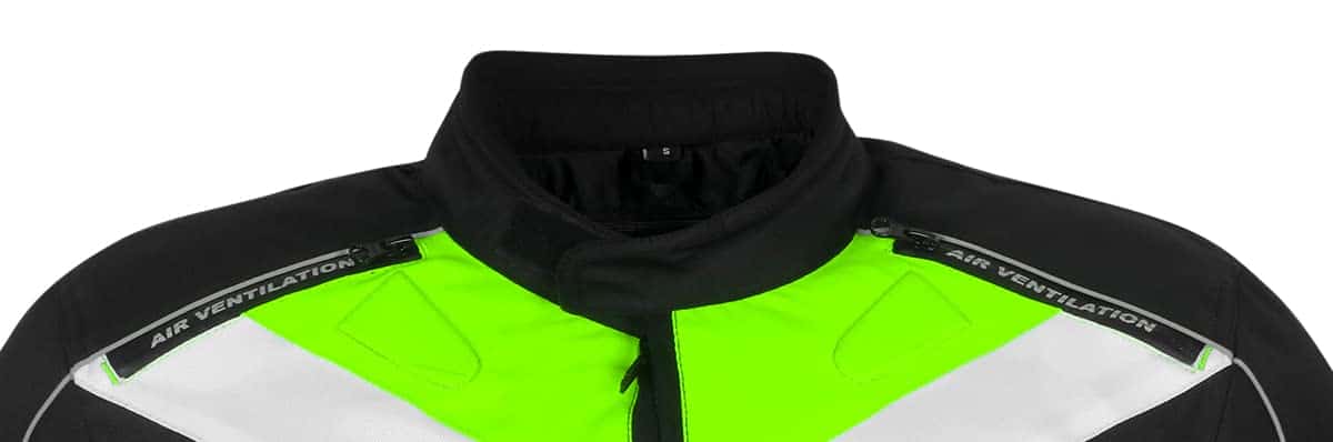 Chaqueta de moto blindada FTX para -Negro/Verde - Imagen 5