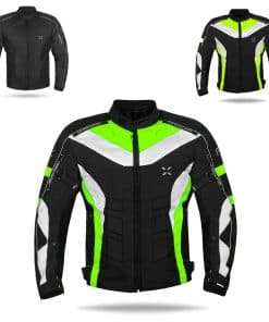 Chaqueta de moto blindada FTX para -Negro/Verde