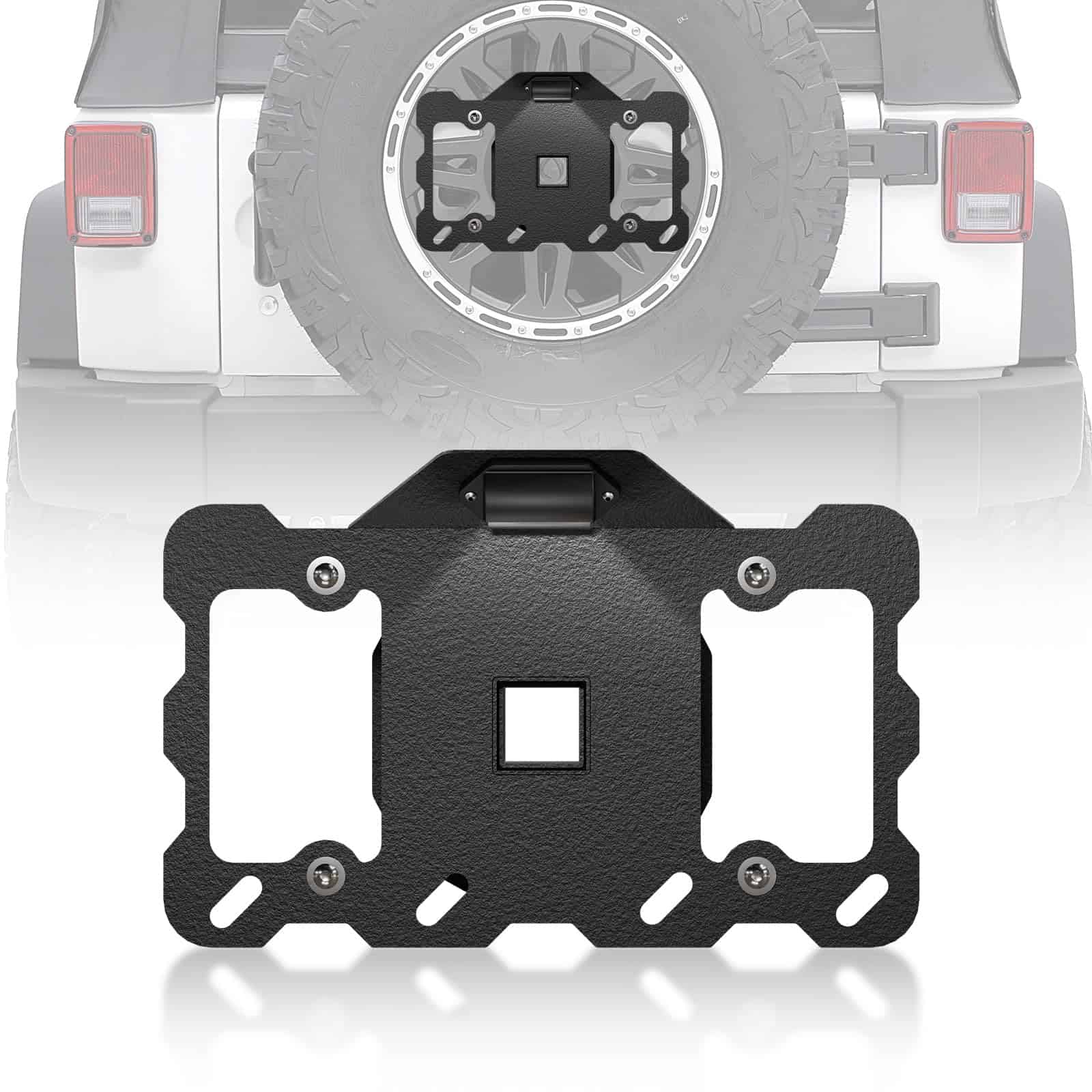 Soporte de placa de matrícula de repuesto para llanta con