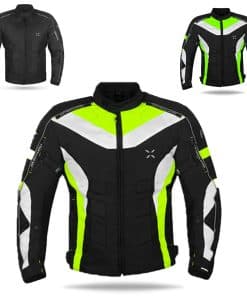 Chaqueta de moto acorazada FTX para -Negro/Amarillo