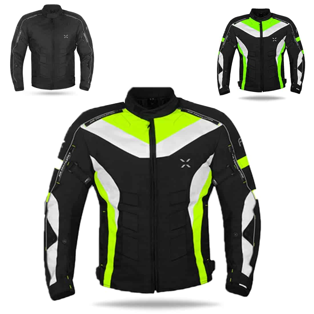 Chaqueta de moto acorazada FTX para -Negro/Amarillo