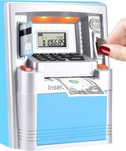 Alcancía LED Fishboy ATM para niños con memoria de apagado