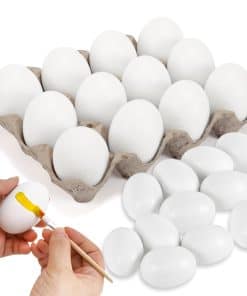 36 Pcs 2.36" Huevos de Madera de Pascua, Huevos de Madera