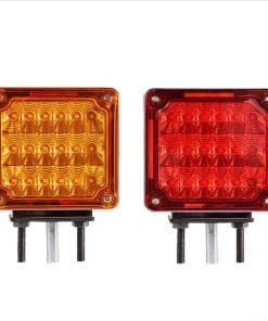 2 Piezas Luz de Giro de Camión Ámbar/Roja 39-LED Luz de