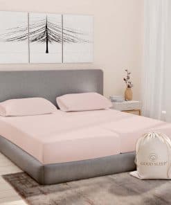Juego de Sábanas Split King para Cama Ajustable -Rosa