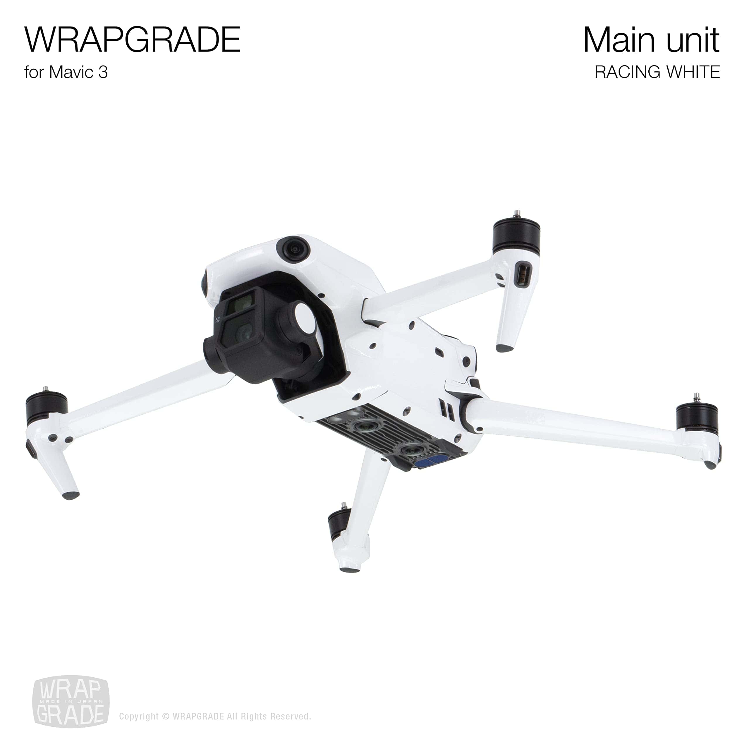 Calcomanías completas WRAPGRADE para DJI Mavic -Blanco de Ca - Imagen 6