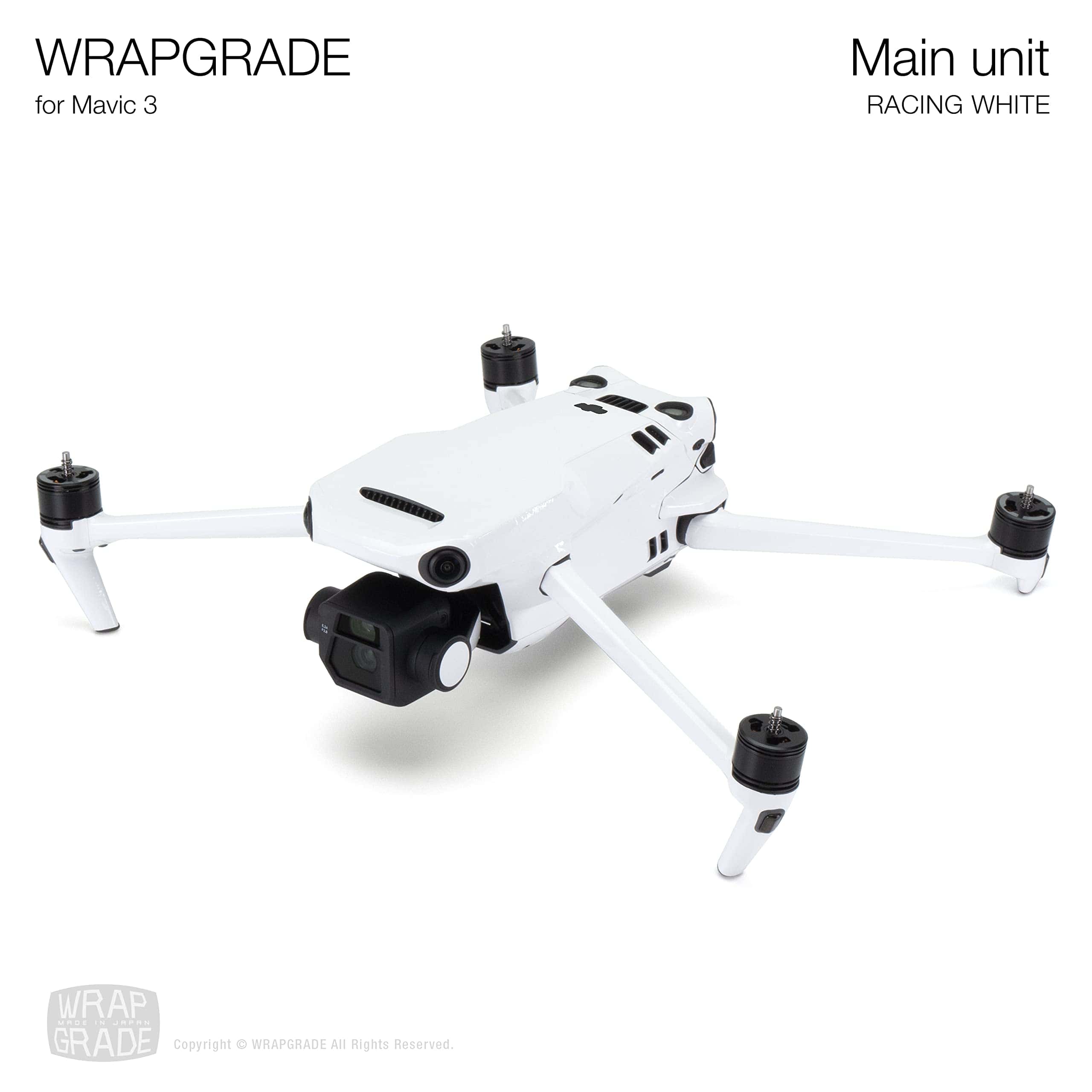 Calcomanías completas WRAPGRADE para DJI Mavic -Blanco de Ca - Imagen 4