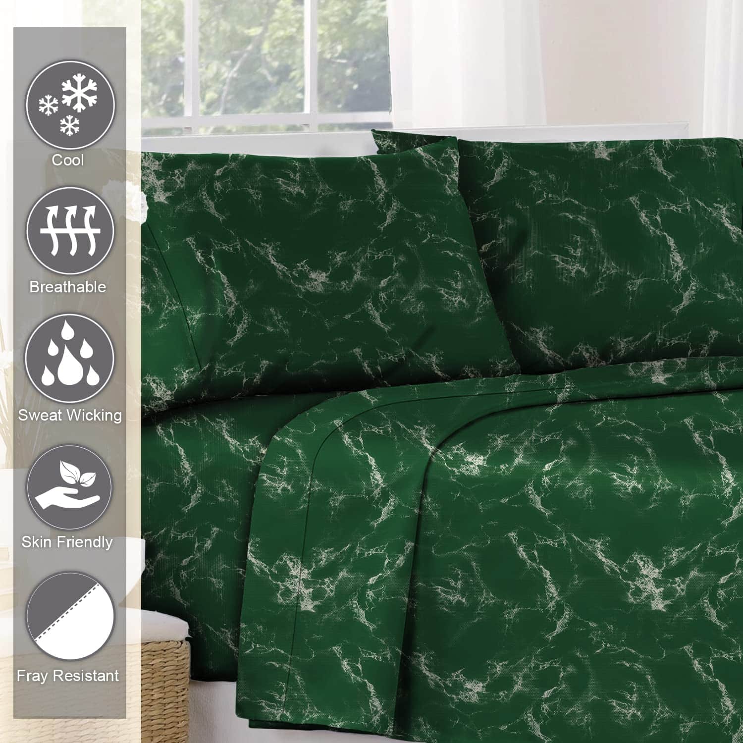 Sábana Plana de Algodón Puro Pizuna para Tamaño Completo - Imagen 3