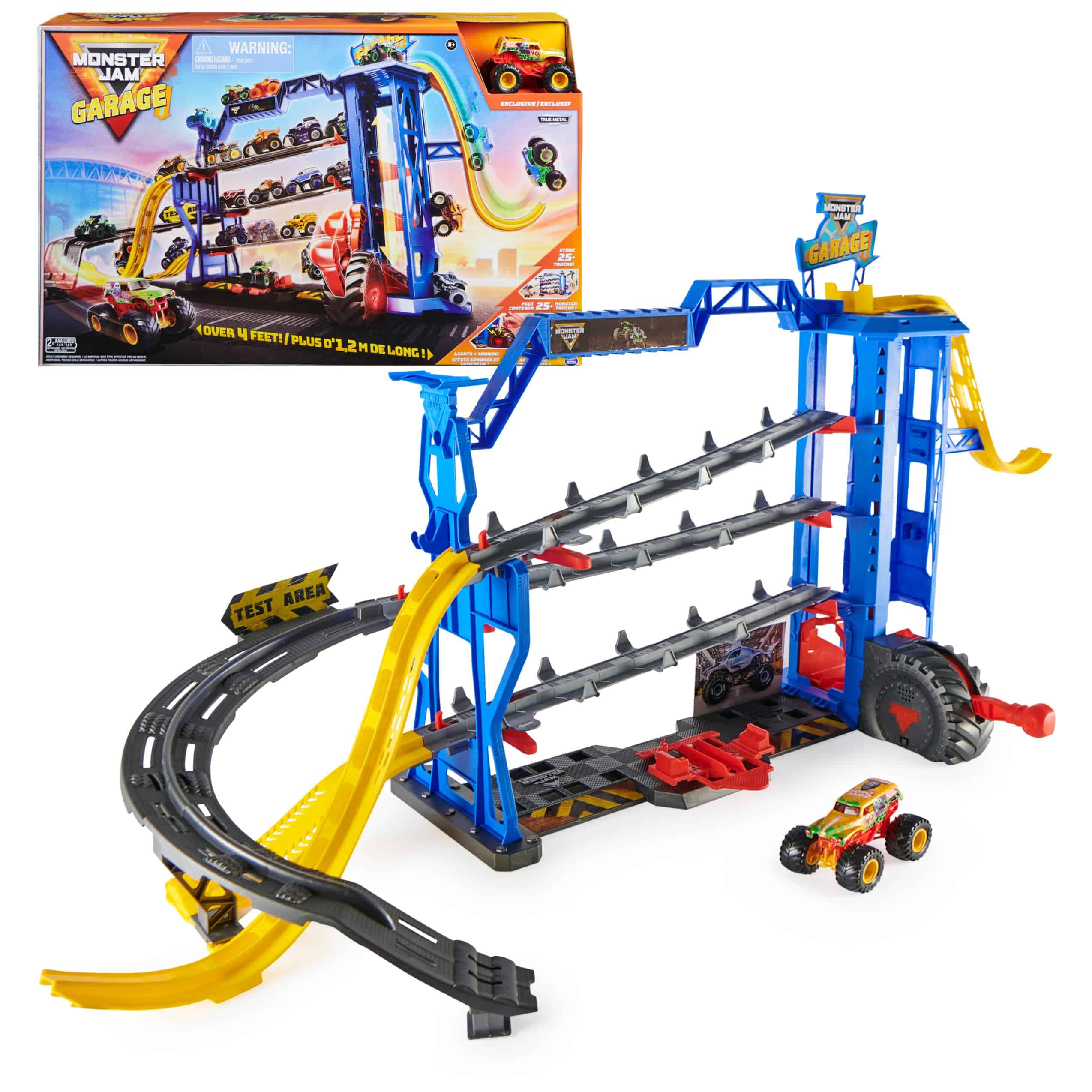 Monster Jam Garage Playset y Almacenamiento con Exclusive