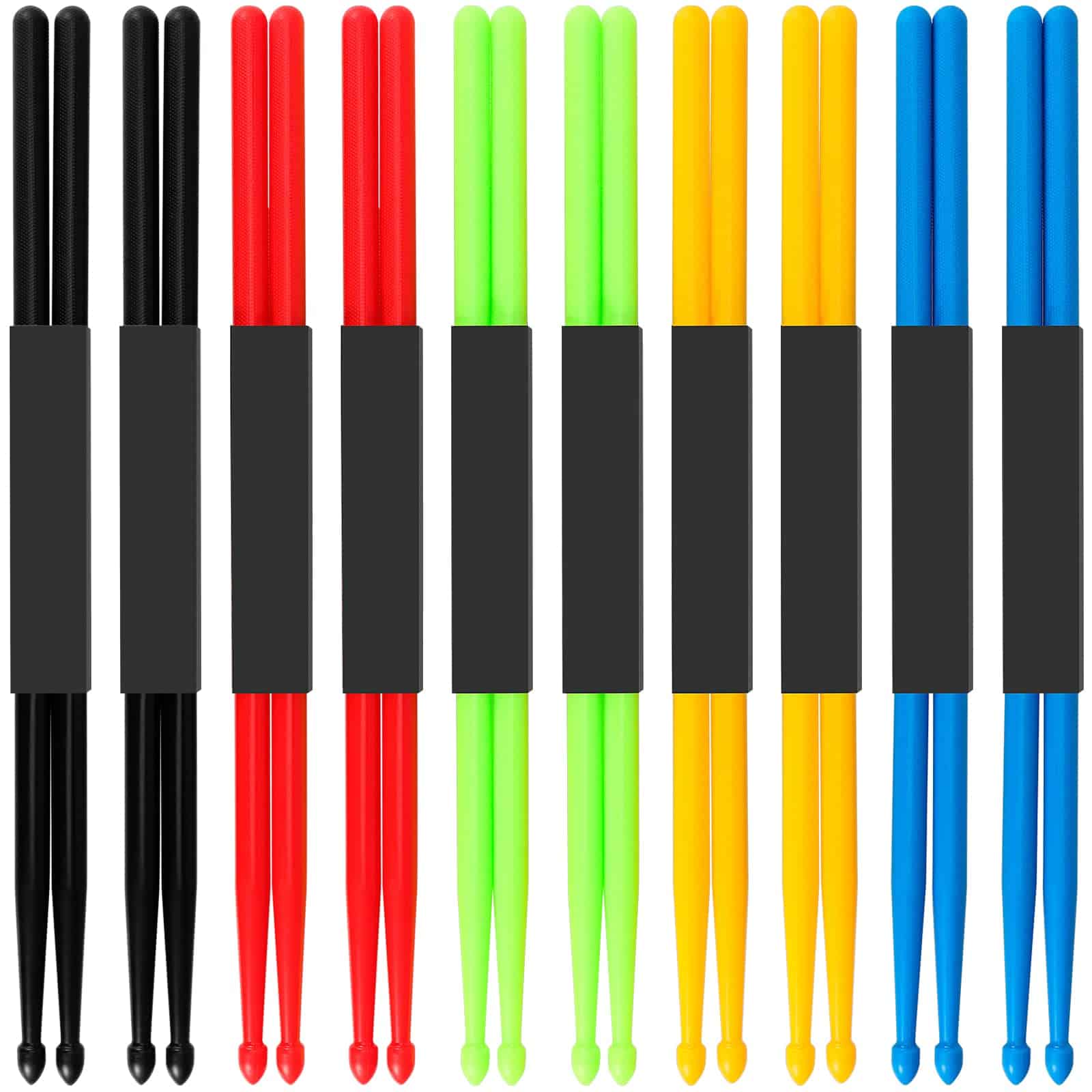 MUKCHAP 10 Pares de Baquetas de Nylon 5A, Baquetas de