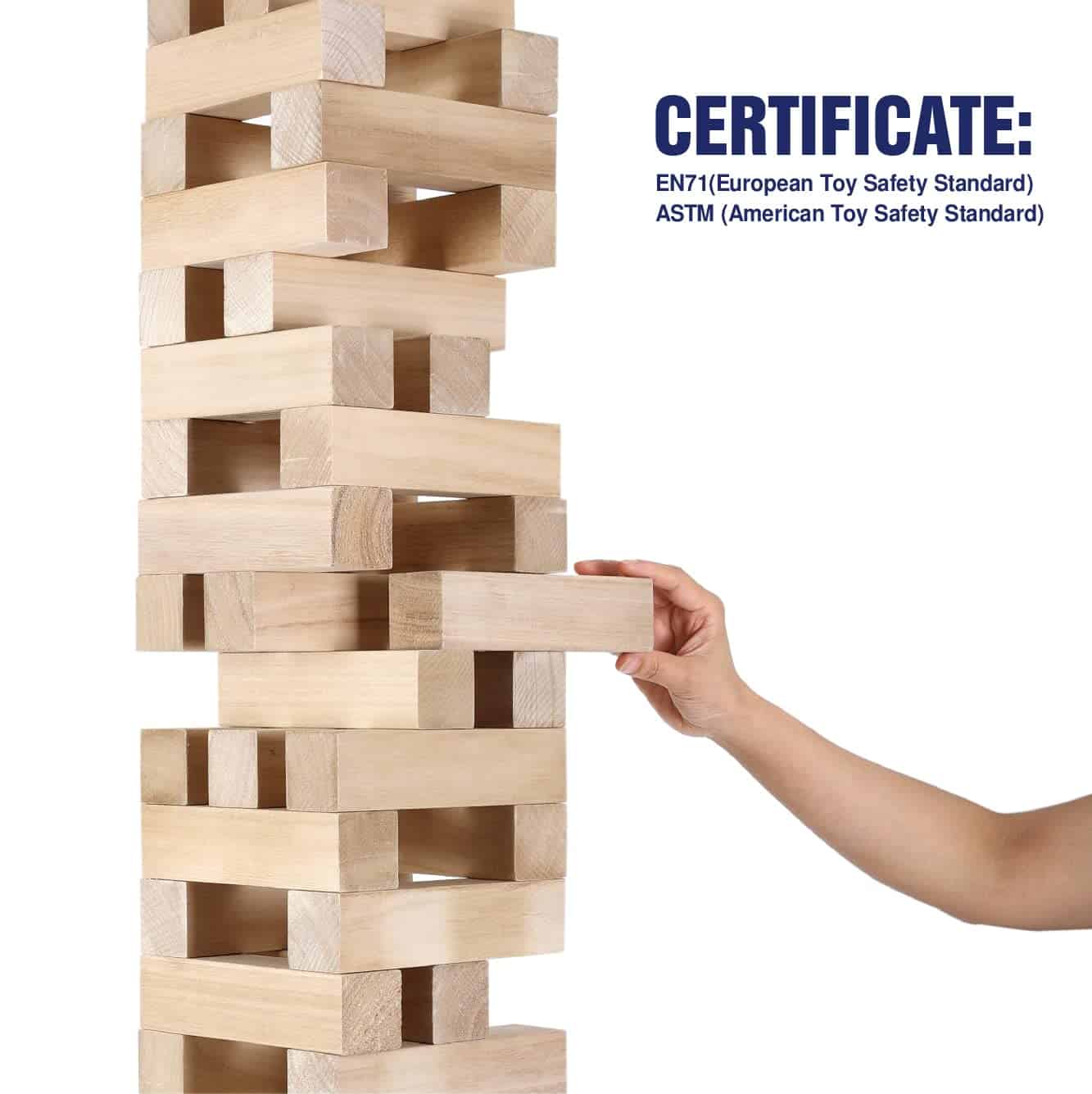 Juego de Torre de Tumbling Gigante GOTHINK, Super Grande 51 - Imagen 3