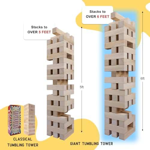 Juego de Torre Gigante GOTHINK, Super Grande 51 Piezas - Imagen 5