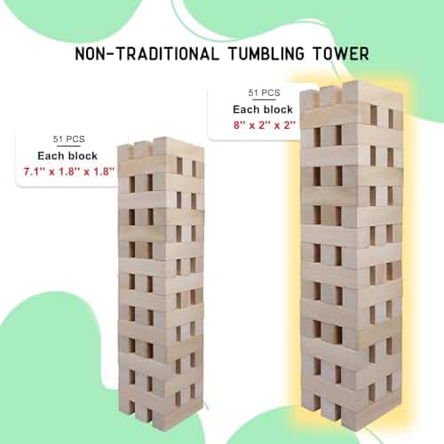 Juego de Torre Gigante GOTHINK, Super Grande 51 Piezas - Imagen 6