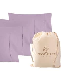 Juego de 4 Fundas de Almohada Lavanda Estándar de 1000 TC