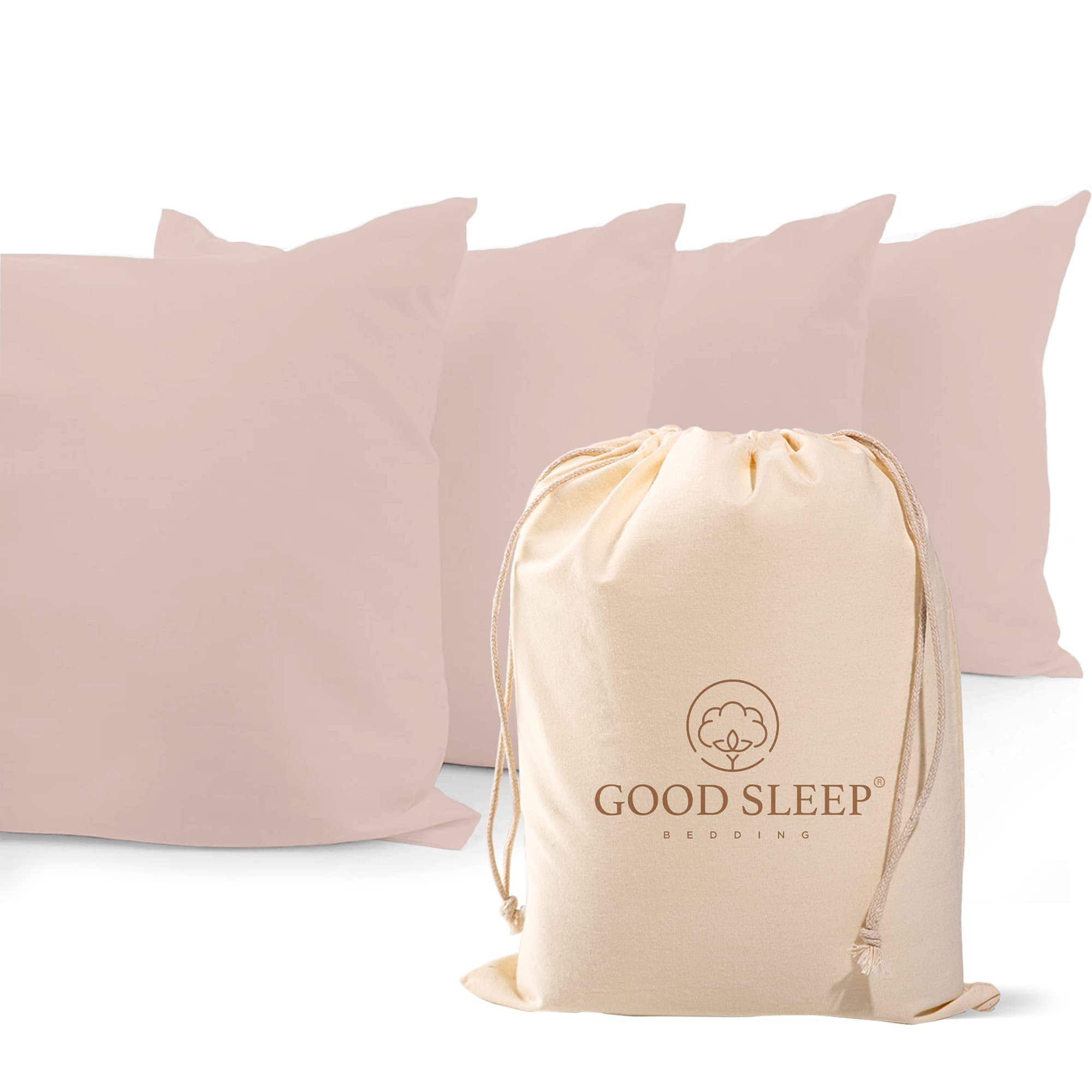 Set de 4 Fundas de Almohada King en Color Rosa Rubor 1000