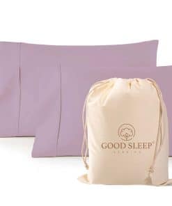 Juego de 2 Fundas de Almohada King 1000 TC Lavanda 100%