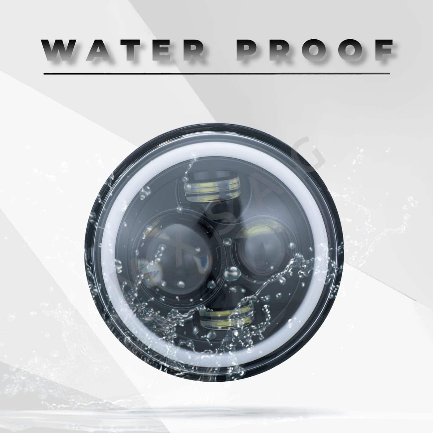 Conjunto de 2 faros redondos de 7 pulgadas blanco DRL Ámbar - Imagen 4