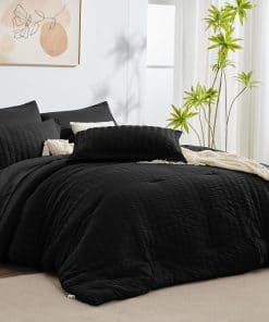 Juego de Edredón Completo Seersucker CozyLux con Sábanas