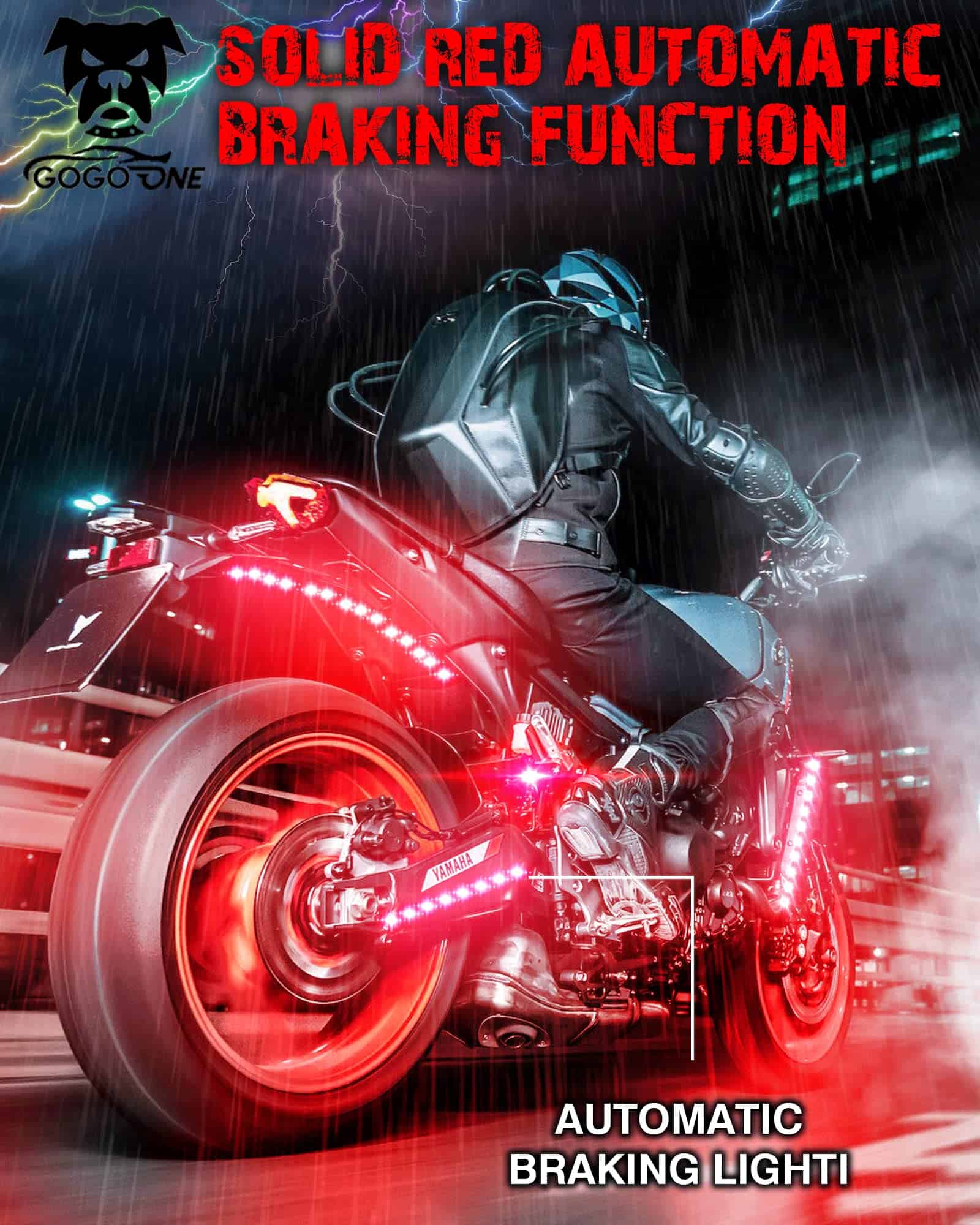 GOGOONE 16PCs Kit de Tiras de Luces LED para Motocicleta - Imagen 5