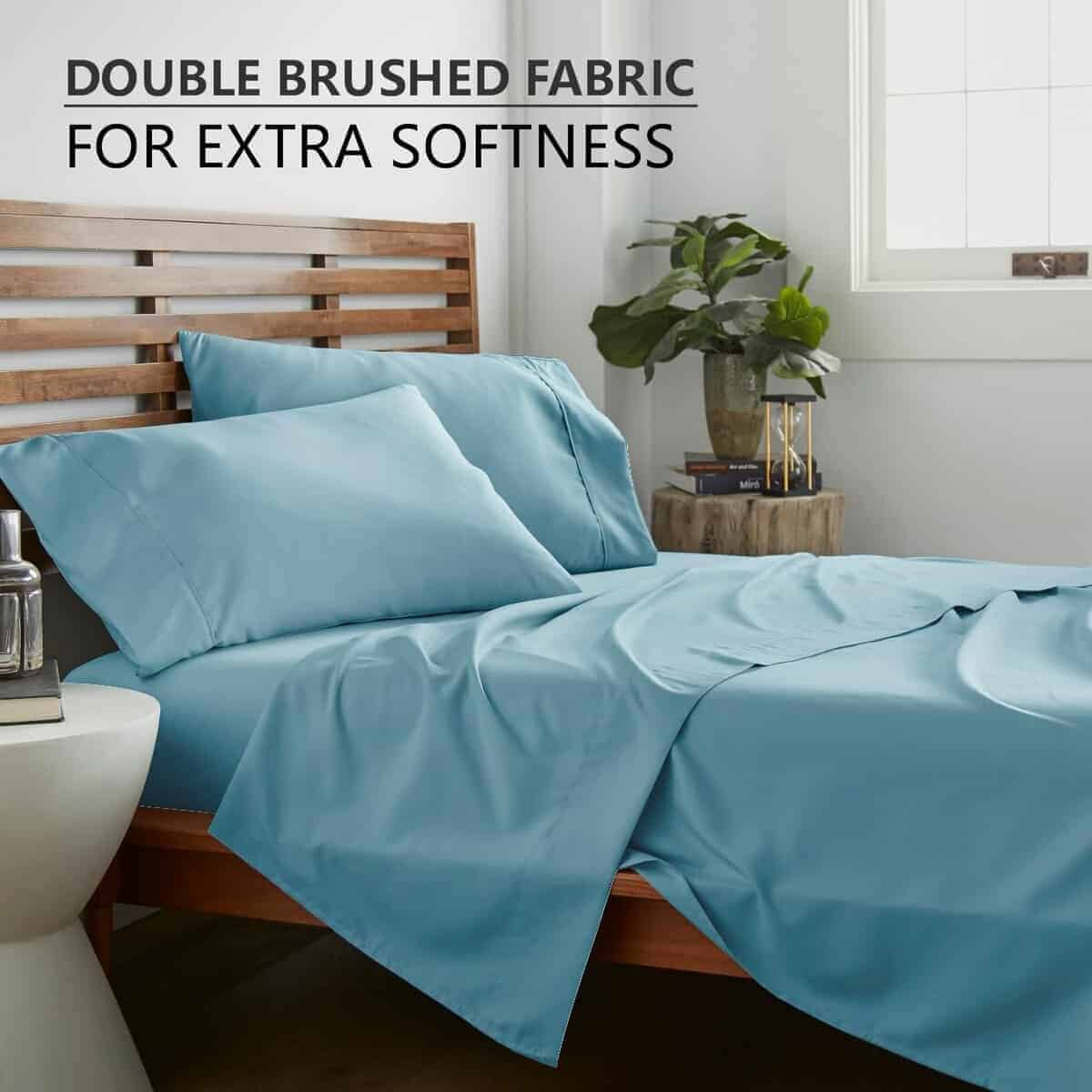 Juego de sábanas American Home Collection Queen -Aqua - Imagen 3