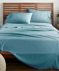 Juego de sábanas American Home Collection Queen -Aqua