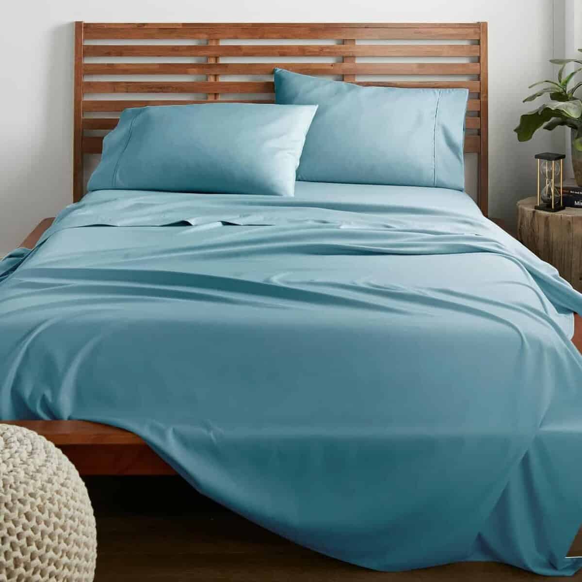 Juego de sábanas American Home Collection Queen -Aqua