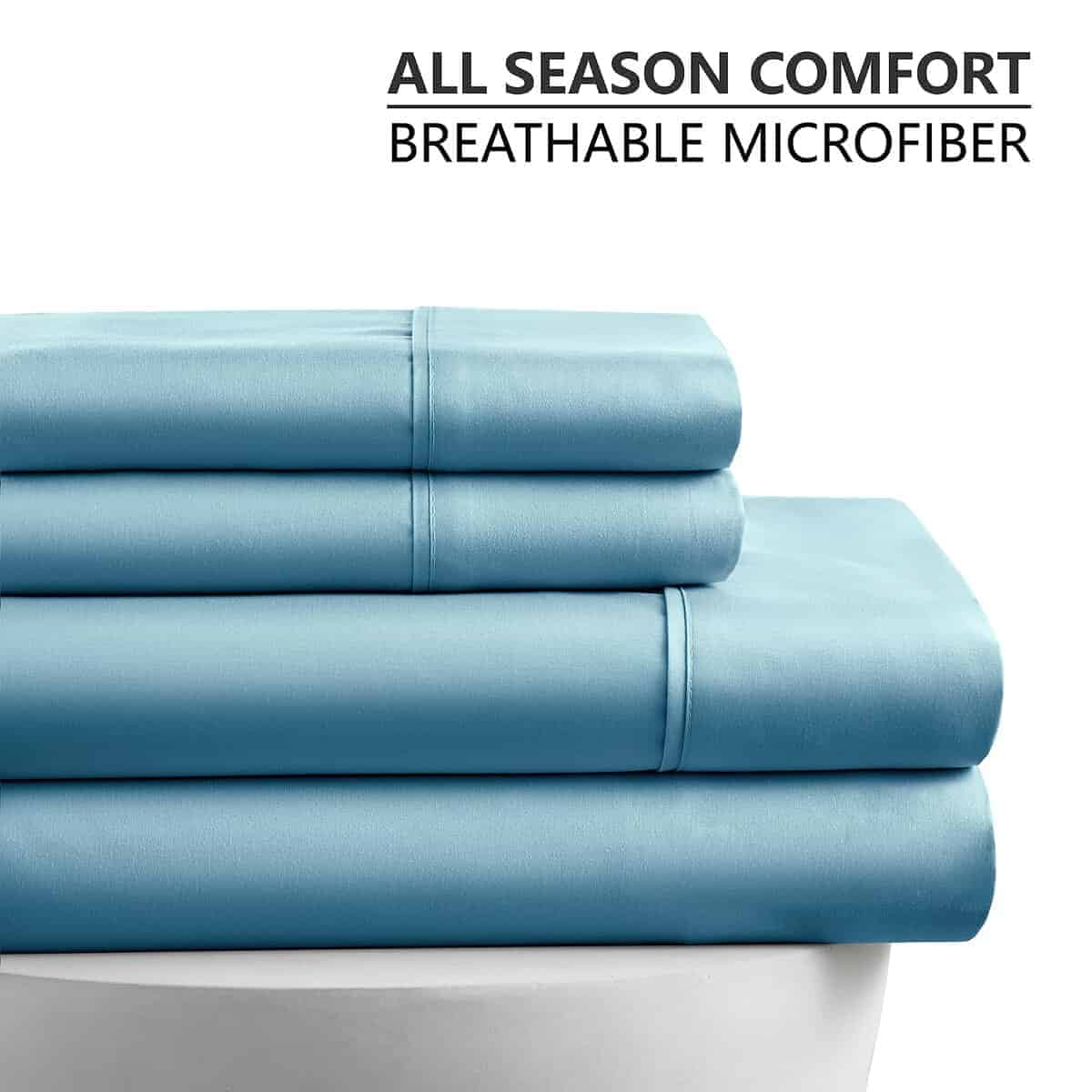 Juego de sábanas American Home Collection Queen -Aqua - Imagen 4