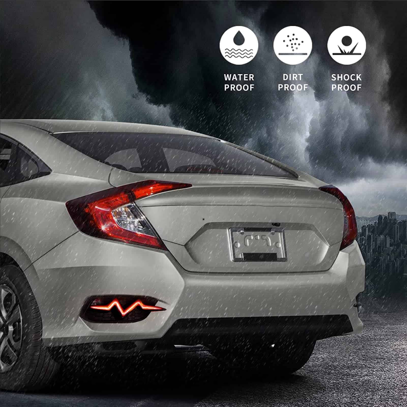 ATDK GROUP Luz Trasera LED Para Paragolpes Trasero de Honda - Imagen 8