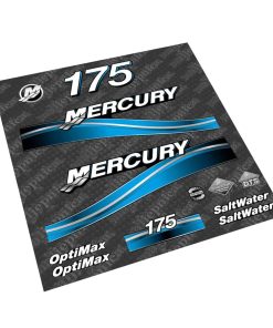 Conjunto de calcomanías de repuesto para Mercury 175 Azul